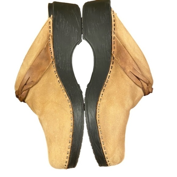 L.L. BEAN Leather Clogs/Mules Leather Braid Tan Suede Women Size 40 (8.5) - Picture 10 of 15